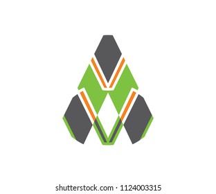 Logo a letter, plane, vector arrow, triangle symbol, aircraft