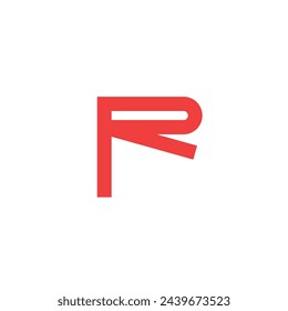 Logo carta PR línea con fondo en blanco