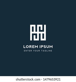 Logo Letter PSD, Concept Letter P + S + D monogram design.