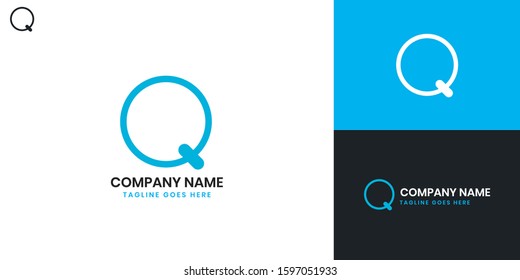 Logo Letter q - All elements on this template are editable with vector software.