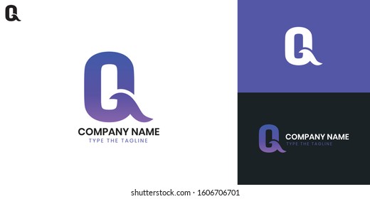 Logo Letter Q - All elements on this template are editable with vector software.