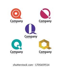 Letra Con Logotipo Q Para La Marca. ilustración vectorial