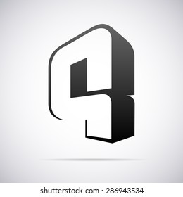 Logo for letter Q. Design template