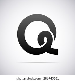 Logo for letter Q. Design template