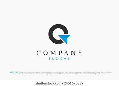 logo letter q location pin point business