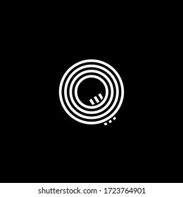 Logo Letter Q Minimalist Monogram Typography in black and white color.