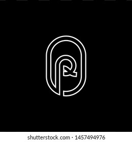 logo letter Q modern outline style. circle logotype