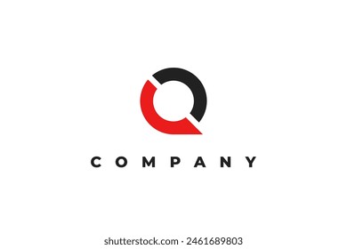 logo letter q slashed modern business