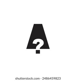 Logo letter A question design with blank background