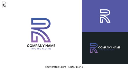 Logo Letter R - All elements on this template are editable with vector software.