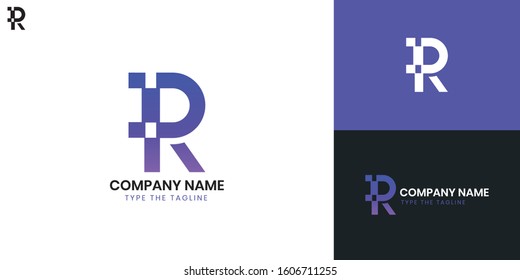 Logo Letter R - All elements on this template are editable with vector software.