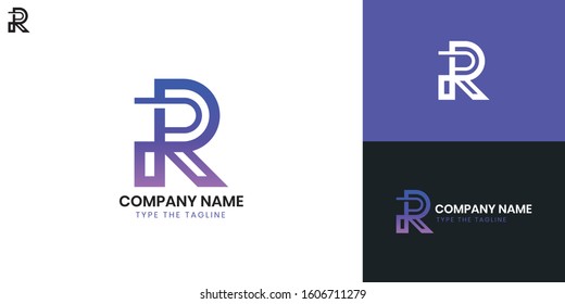Logo Letter R - All elements on this template are editable with vector software.