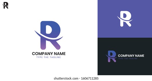 Logo Letter R - All elements on this template are editable with vector software.