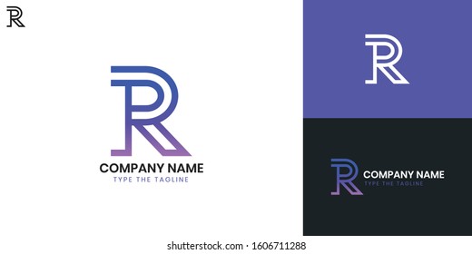 Logo Letter R - All elements on this template are editable with vector software.