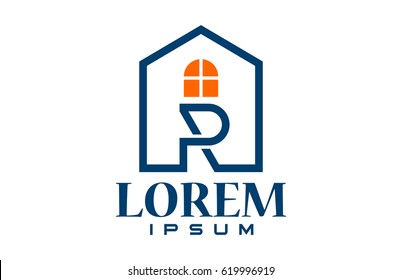 logo letter r architecture logo