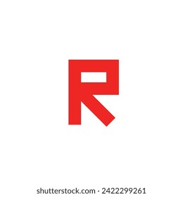 Logo letter R with arrow design template element with blank background