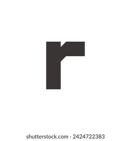 Logo letter R with blank background