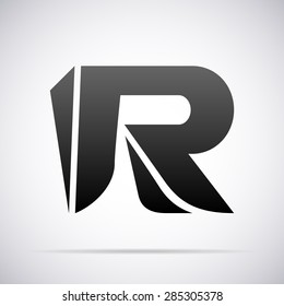 Logo for letter R. Design template