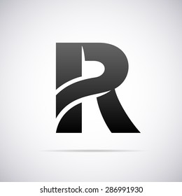 Logo for letter r. Design template