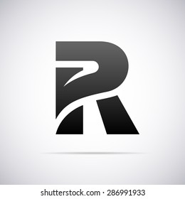 Logo for letter r. Design template