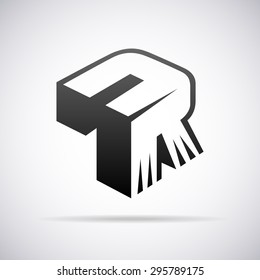 Logo for letter R. Design template