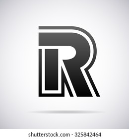 Logo for letter R. Design template