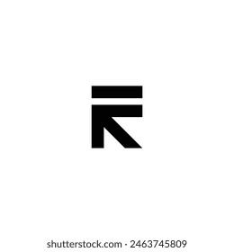 Logo letter R line minimalist with blank background