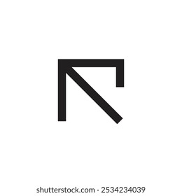 Logo letter R line stroke unique design with blank background