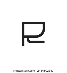 Logo letter R professional with blank background