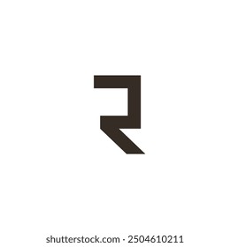Logotipo letra R y Q monograma diseño simple con fondo en blanco