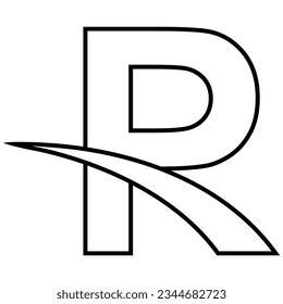 Logo letter r, racing speed fast letter r