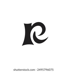 Logo letter R , RC or RE luxury unique design with blank background