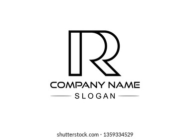 logo letter r simple flat