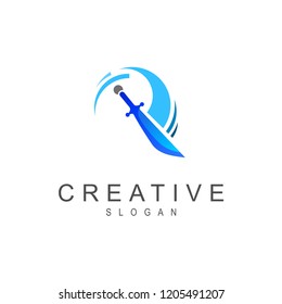 logo letter r, logo r and sword, sword icon