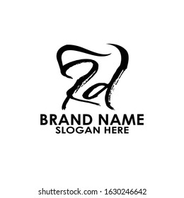 logo letter rd dental vector design
