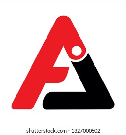 Logo Letter A Red Black