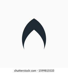 logo letter A with up ribbon swoosh wave. The logo can be used for business consulting and financial companies - vector