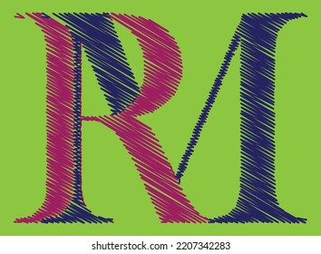 logo Letter RM Initial illustration Abstract
