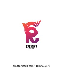 logo letter r,m,n,k,c, beauty logo gradient