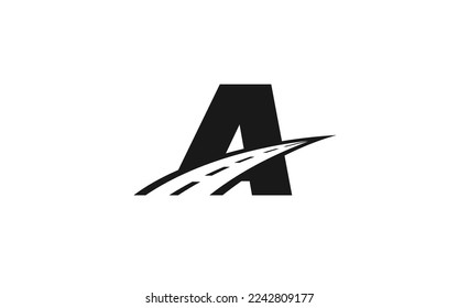 A Logo letter with ROAD concept for template 