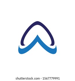 logo letter A rocket vector