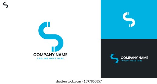 Logo Letter S - All elements on this template are editable with vector software.