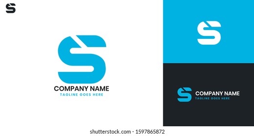 Logo Letter S - All elements on this template are editable with vector software.