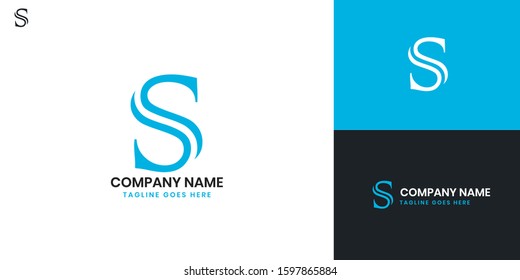 Logo Letter S - All elements on this template are editable with vector software.