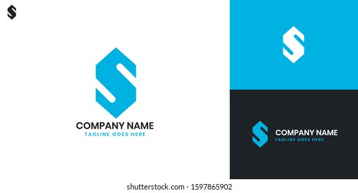 Logo Letter S - All elements on this template are editable with vector software.