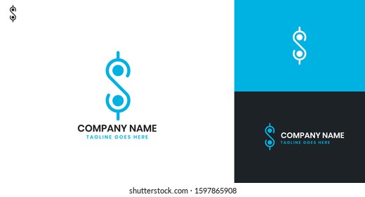 Logo Letter S - All elements on this template are editable with vector software.