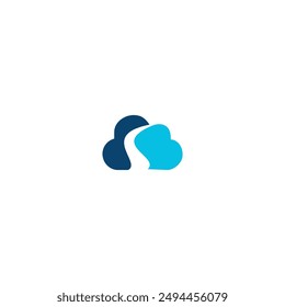 logo from letter s and clouds