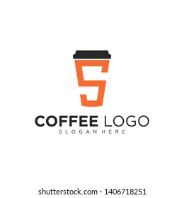 LOGO LETTER S COFFEE CUP TEA