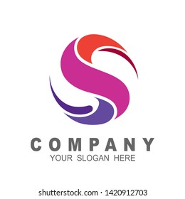 logo letter s  with design vector, colorful logo icon