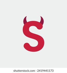 Logo letter S devil or satan design template element